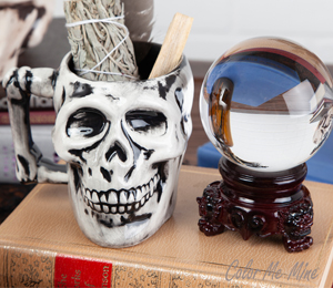 Winter Garden Antiqued Skull Mug