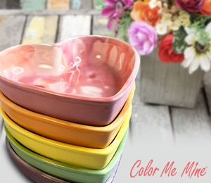 Winter Garden Candy Heart Bowls
