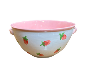 Winter Garden Strawberry Print Bowl