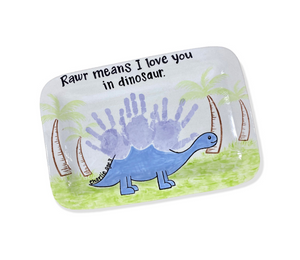 Winter Garden Handprints Dinosaur