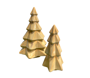 Winter Garden Rustic Glaze Faceted Trees