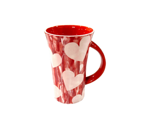 Winter Garden Marbled Heart Mug