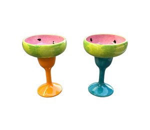 Winter Garden Margarita Glasses