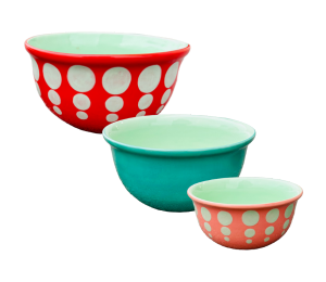 Winter Garden Retro Mixing Bowls