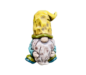 Winter Garden Wood Carved Gnome