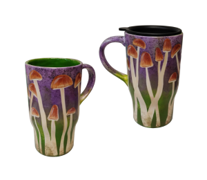 Winter Garden Mushroom Mugs