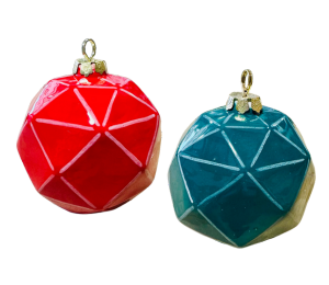 Winter Garden Jewel Toned Faceted Ornament