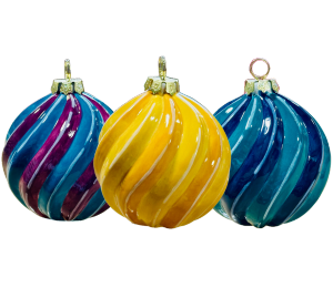 Winter Garden Jewel Toned Spiral Ornament