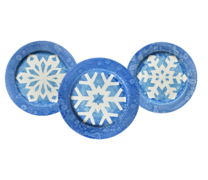 Winter Garden Paper Snowflake Plate